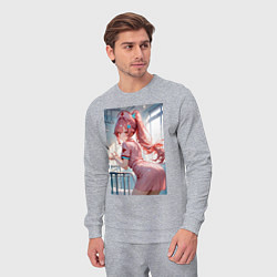 Костюм хлопковый мужской Медсестричка, цвет: меланж — фото 2