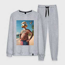 Мужской костюм Donald Duck-Trump on a Florida beach