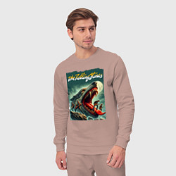 Костюм хлопковый мужской Rolling Stones - wolfs mouth, цвет: пыльно-розовый — фото 2