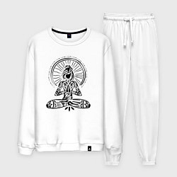 Костюм хлопковый мужской Namaste girl, цвет: белый