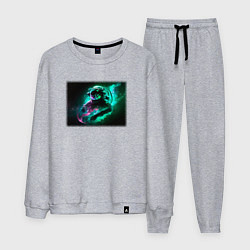 Костюм хлопковый мужской Космическая дымка, цвет: меланж