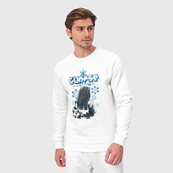 Костюм хлопковый мужской Glimse,Y2K стиль, цвет: белый — фото 2