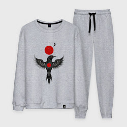 Костюм хлопковый мужской The night raven, цвет: меланж