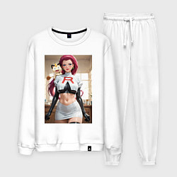 Костюм хлопковый мужской Джесси и Мяут, цвет: белый