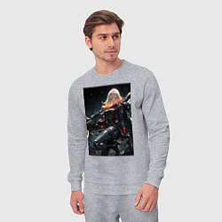 Костюм хлопковый мужской Девушка со снайперской винтовкой, цвет: меланж — фото 2
