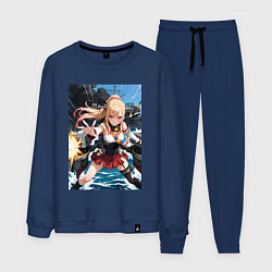 Костюм хлопковый мужской Марин Китагава косплей аниме Флотская коллекция, цвет: тёмно-синий