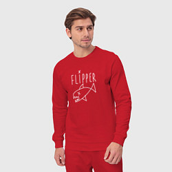 Костюм хлопковый мужской Kurt cobain flipper, цвет: красный — фото 2