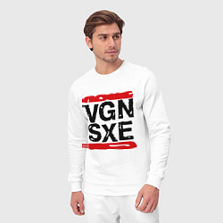 Костюм хлопковый мужской Vegan sXe, цвет: белый — фото 2
