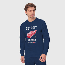 Костюм хлопковый мужской Detroit Red Wings team NHL, цвет: тёмно-синий — фото 2