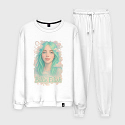 Мужской костюм Билли Айлиш с зелеными волосами