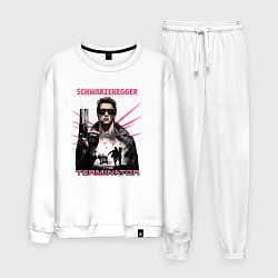 Костюм хлопковый мужской Терминатор фильм 1, цвет: белый