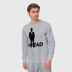 Костюм хлопковый мужской Руководитель в деловом костюме, цвет: меланж — фото 2