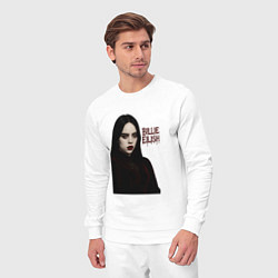 Костюм хлопковый мужской Билли Айлиш готический стиль, цвет: белый — фото 2