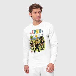 Костюм хлопковый мужской Ария мультяшный стиль, цвет: белый — фото 2