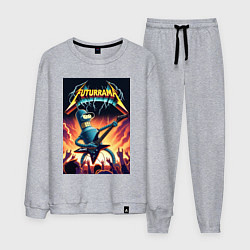 Костюм хлопковый мужской Bender cool thrash rock guitarist - Futurama, цвет: меланж