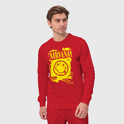 Костюм хлопковый мужской Nirvana 1987, цвет: красный — фото 2