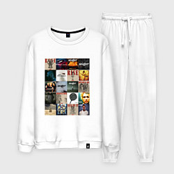 Костюм хлопковый мужской Skillet - обложки, цвет: белый