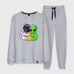 Костюм хлопковый мужской Наша луна, цвет: меланж