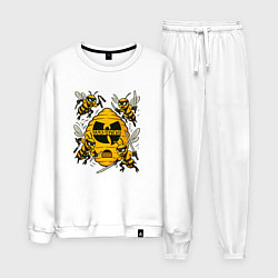 Костюм хлопковый мужской Wu-tang clan пчелки, цвет: белый