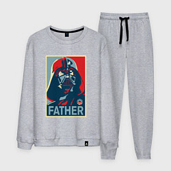 Костюм хлопковый мужской Father Vader, цвет: меланж