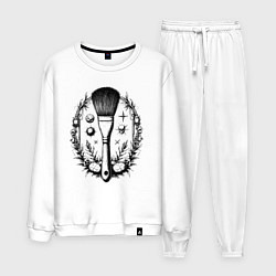 Костюм хлопковый мужской Космическая кисть, цвет: белый