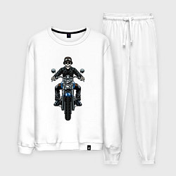 Костюм хлопковый мужской Skeletor racer, цвет: белый