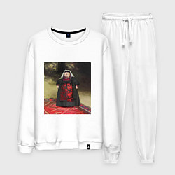 Костюм хлопковый мужской Грузинская женщина, цвет: белый