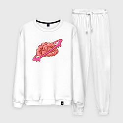 Костюм хлопковый мужской Saturn brain, цвет: белый