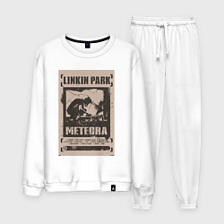 Костюм хлопковый мужской Linkin Park постер, цвет: белый