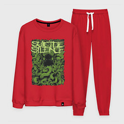 Костюм хлопковый мужской Suicide Silence, цвет: красный