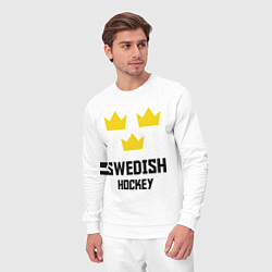 Костюм хлопковый мужской Swedish Hockey, цвет: белый — фото 2