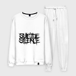 Костюм хлопковый мужской Suicide Silence, цвет: белый