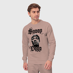 Костюм хлопковый мужской Snoop Dogg Face, цвет: пыльно-розовый — фото 2