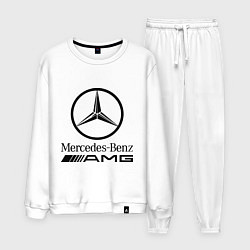 Костюм хлопковый мужской AMG, цвет: белый