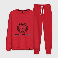 Костюм хлопковый мужской AMG, цвет: красный