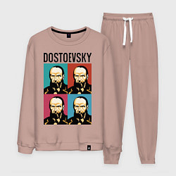 Костюм хлопковый мужской Dostoevsky, цвет: пыльно-розовый