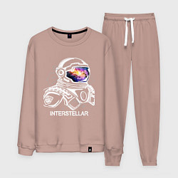 Костюм хлопковый мужской Interstellar Spaceman, цвет: пыльно-розовый