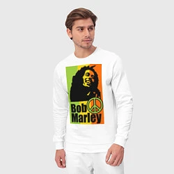Костюм хлопковый мужской Bob Marley: Jamaica, цвет: белый — фото 2