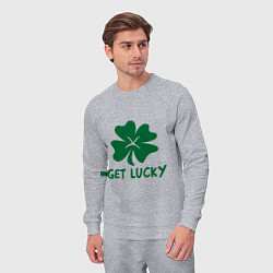 Костюм хлопковый мужской Get lucky, цвет: меланж — фото 2