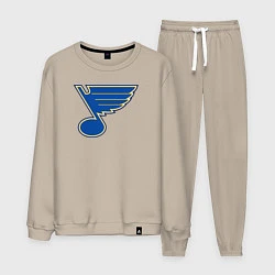 Костюм хлопковый мужской St Louis Blues: Tarasenko 91, цвет: миндальный