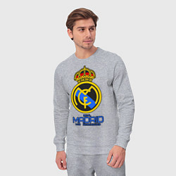 Костюм хлопковый мужской Real Madrid, цвет: меланж — фото 2
