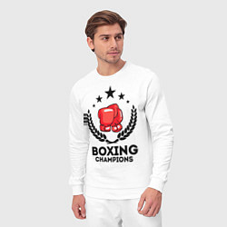 Костюм хлопковый мужской Boxing Champions, цвет: белый — фото 2