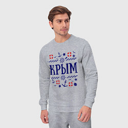 Костюм хлопковый мужской Крым, цвет: меланж — фото 2