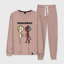 Костюм хлопковый мужской Radiohead Peoples, цвет: пыльно-розовый