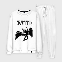 Костюм хлопковый мужской Led Zeppelin Swan, цвет: белый