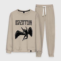 Костюм хлопковый мужской Led Zeppelin Swan, цвет: миндальный