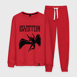 Костюм хлопковый мужской Led Zeppelin Swan, цвет: красный