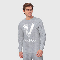 Костюм хлопковый мужской Vikings, цвет: меланж — фото 2