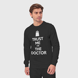 Костюм хлопковый мужской Trust me Im the doctor, цвет: черный — фото 2