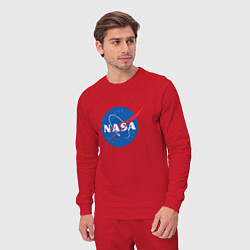 Костюм хлопковый мужской NASA: Logo, цвет: красный — фото 2